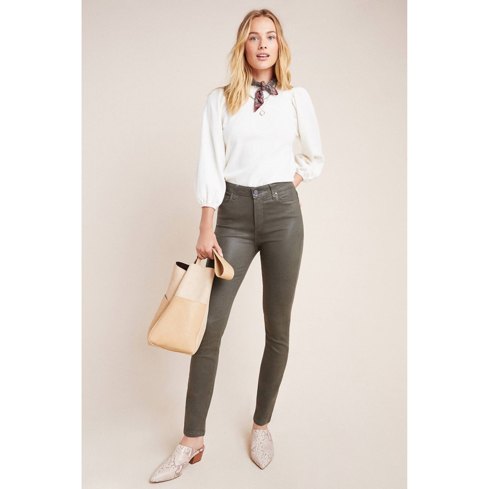 Anthropologie Paige Hoxton High-Rise Coated Skinny Jeans Women’s 31